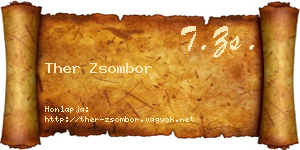 Ther Zsombor névjegykártya